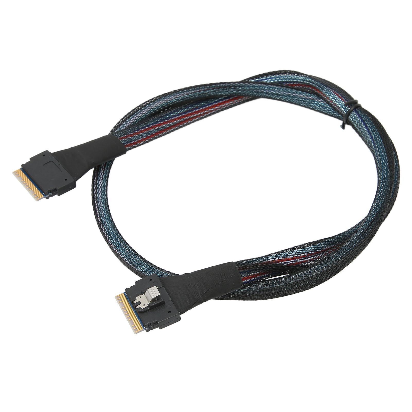 Data   Cable Slim   SFF‑8654 8i to SFF‑8654 8i 24Gbps  4.0 30AWG Adapter Cable