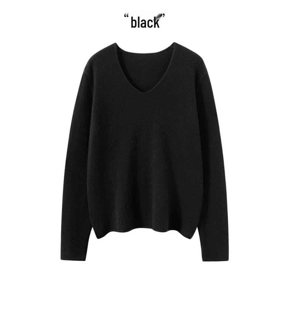 Women's 100% Pure Cashmere V-Neck Sweater - Autumn/Winter Knitwear Pullover