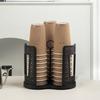 Sturdy Cup Organizers With 360 Degree Rotation For Easy Access To Disposable Plastic And Paper Cups 3Compartments