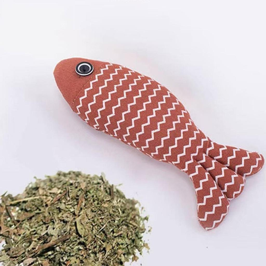 Cat Toys Fish Bite-Resistant Calming Exerciser Cat Fish Toys With Catnip For Small Medium Large Breeds Bedroom Study Room