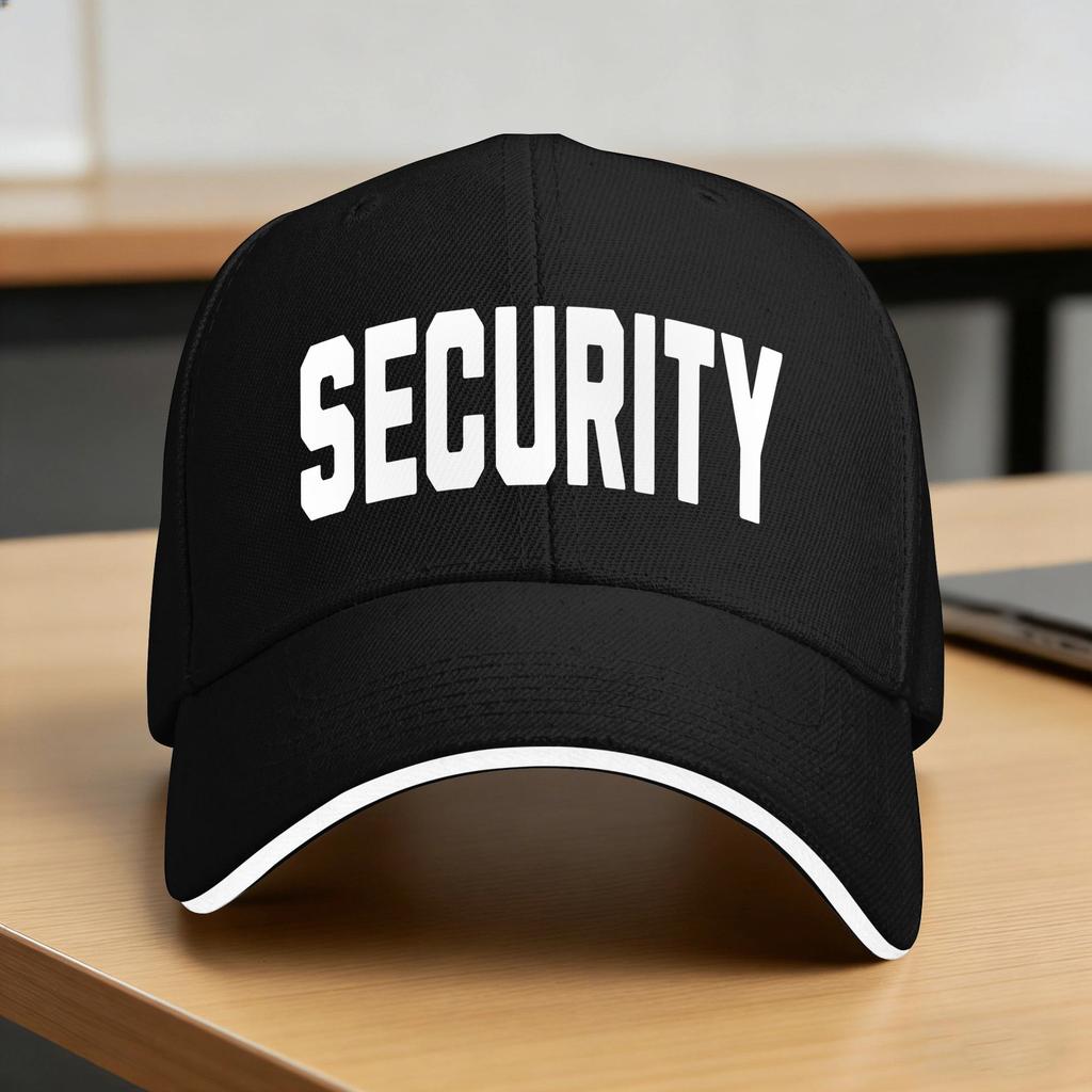 Sommer Security Logo Baseballkappe Outdoor Sport Figurbetont Retro Custom DIY Sonne Hip Hop Hüte FeUnisex Unisex Verstellbar Baseballkappen