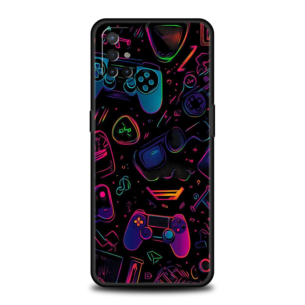 Phone Case For Oneplus 13R 12R 13 12 10T 10R Nord N100 N200 N10 10 9 9R 9RT CE 2 Z Pro 5G Soft TPU Cover Game Controller Graphic