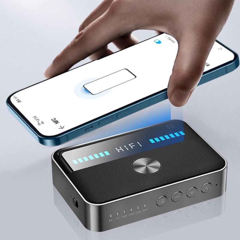 Bluetooth-compatible Adapter with 5.3 Chip, Display, Long Battery Music Receiver for Devices