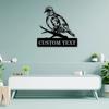 Personalized Bird Metal Wall Art Custom Text Modern Sculpture Indoor Outdoor Holiday Decor