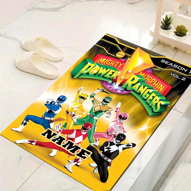 Custom 1Pc Power Rangers Heroic Team Rug Office Carpet Indoor Outdoor Entrance Doormat Nonslip Soft And Comfortable Living Room D2915223