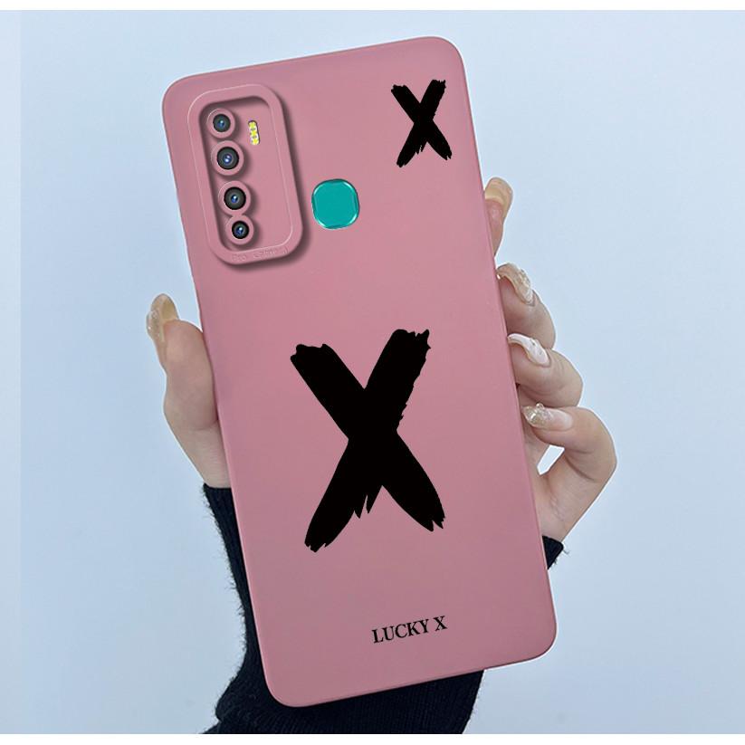 

For Tecno Spark 5 Pro Case Cover Lucky Initial Letter Silicone Soft Matte Phone Bumper for Techno Spark 5 KE5 KD7S Spark5 Casing Tecno Spark 5