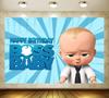 Baby B-BOSSED Birthday Theme Birthday Party Decoration Backdrop Family Cup Plate Napkin Balloons Baby Shower Supplies Kid Gift
