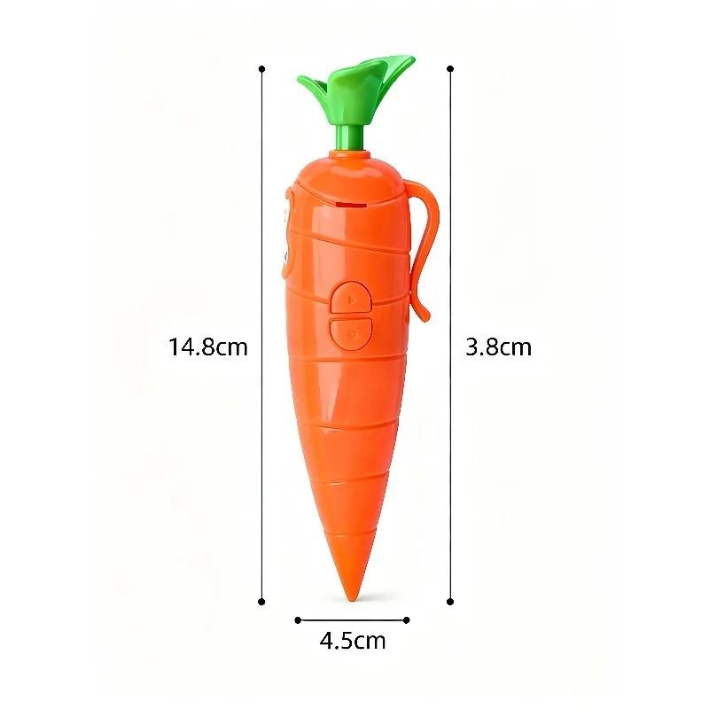Kids Recorder Pen Toy with 15-Second Playback Cute Carrot Recorder Device Writing Ballpoint Pen for Boys Girls