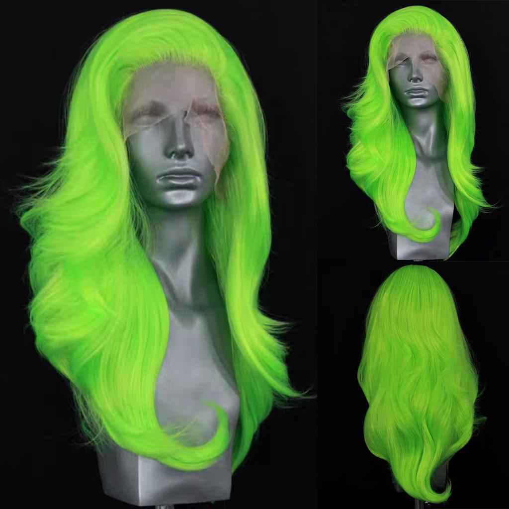 AIMEYA Ginger Orange Long Natural Wavy Wig for Women Girls Pre Plucked Natural Hairline Lace Front Wigs Free Part Daily Wear Wig