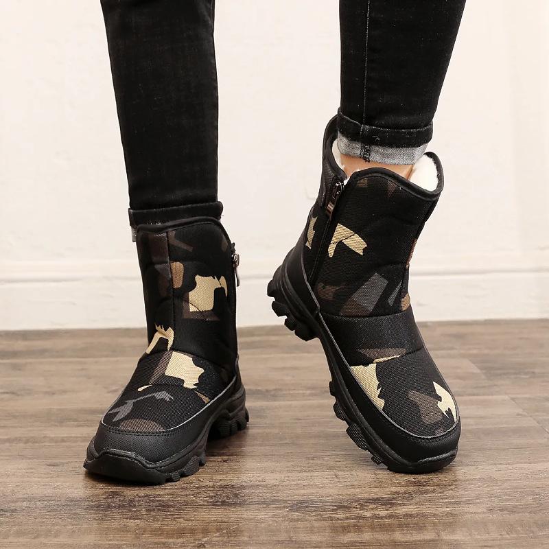 Winter thickened snow boots outdoor travel mountaineering piled thickened warm non-slip and snow-proof cotton shoes