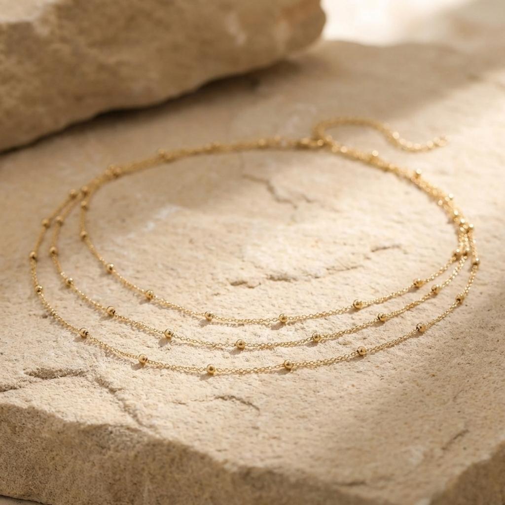 Boho Multilayer Small Round Beads Waist Chain For Women Men Simple Dainty Gold Color Link Chain Belly Chain Summer Body Jewelry