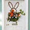 50cm Osterkranz Hase, Hängende Ornamente Grüne Blattkränze Künstliche Blumengirlande für
