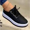 New Style Sports Shoes Women Vulcanized Shoes Outdoor Platform Casual Shoes Female Leather Sneakers Woman Wedge Flats
