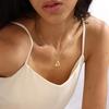 CARLIDANA New Female Pendant Chubby Mini Bubble Letters Stainless Steel Gold Plated 26 English Alphabet Letter Fashion Woman