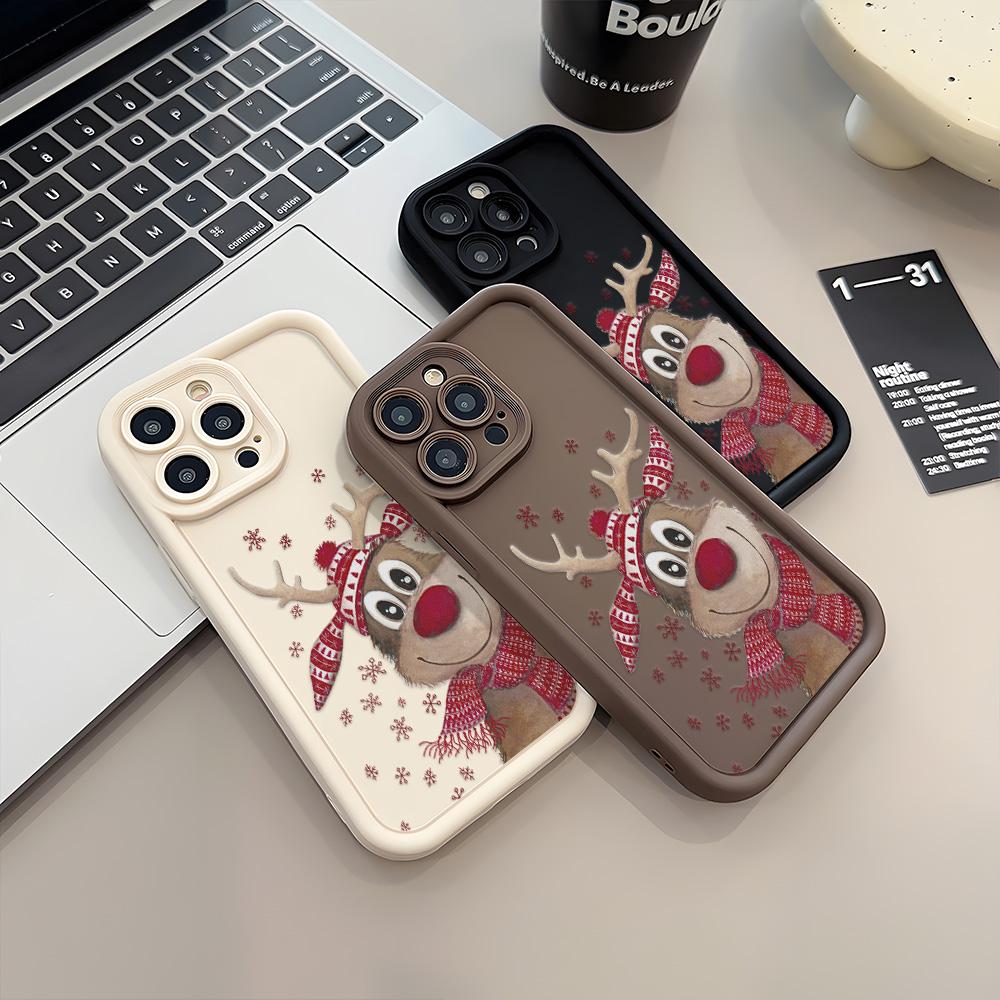 Christmas Phone Case for iPhone 11 13 12 14 15 16 Pro Max XR XS Samsung A15 A55 A05 Redmi 12 13C OPPO A16 A18 A60 Reno 11 Vivo Y17S Y12 Infinix Note