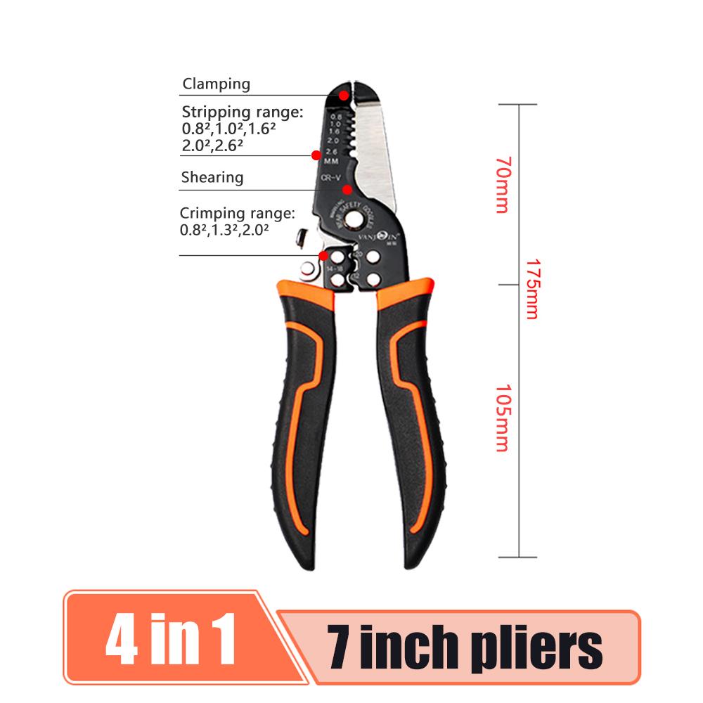 10 in 1 Abisolierzange Crimpzange Abisolierwerkzeug Multifunktionale Ringcrimpzange Elektriker Abisolierwerkzeug Netzwerkkabel Abisolierwerkzeug