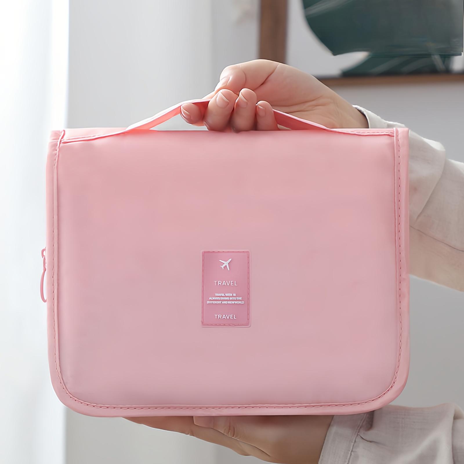 

Premium Travel hook toiletry bag and makeup bag - large capacity toiletry bag with hook (suitable for business trips)-tan