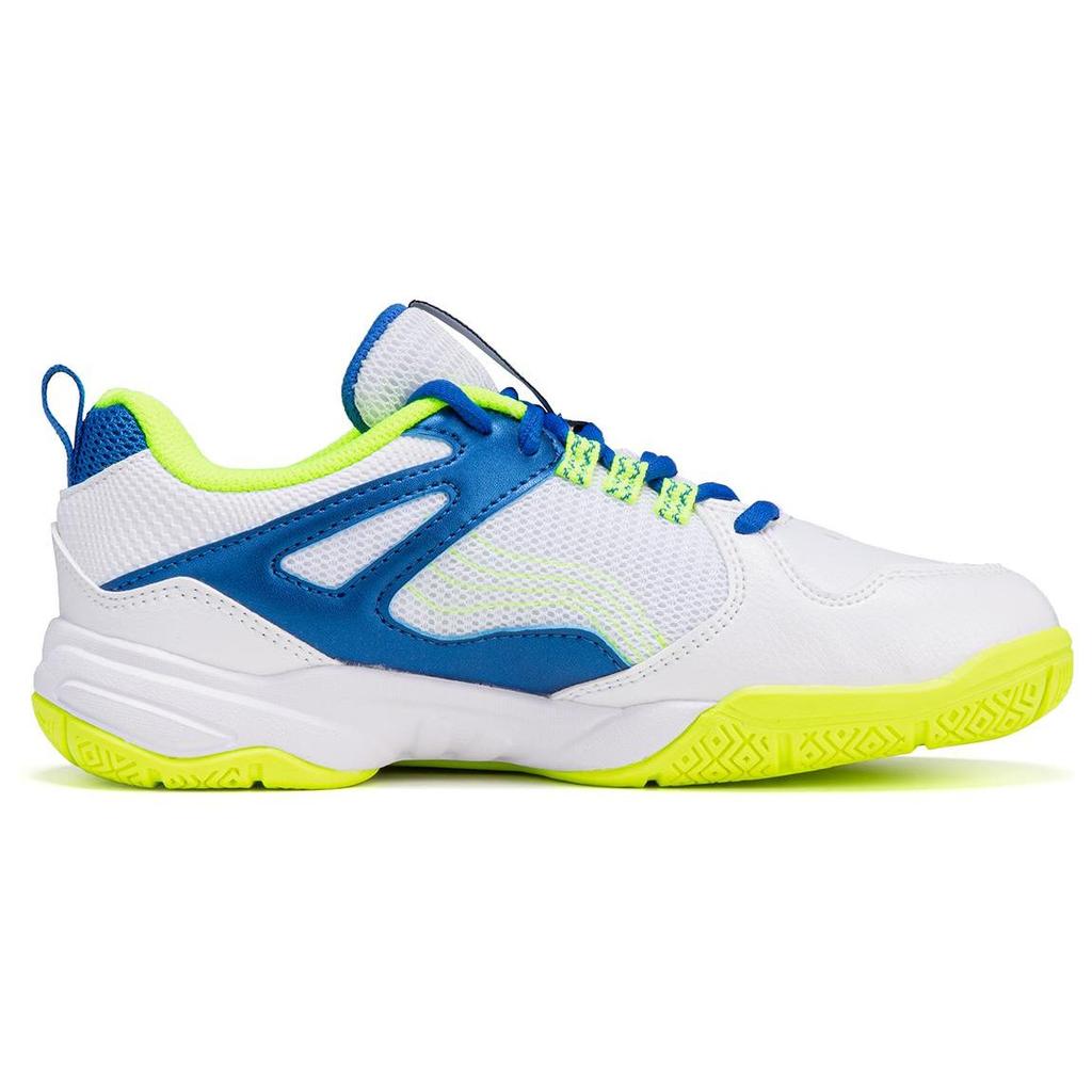 Li Ning Sound Wave Non-Slip Wear-Resistant Badminton Shoes Kids Shoes White Blue AYTR032-3