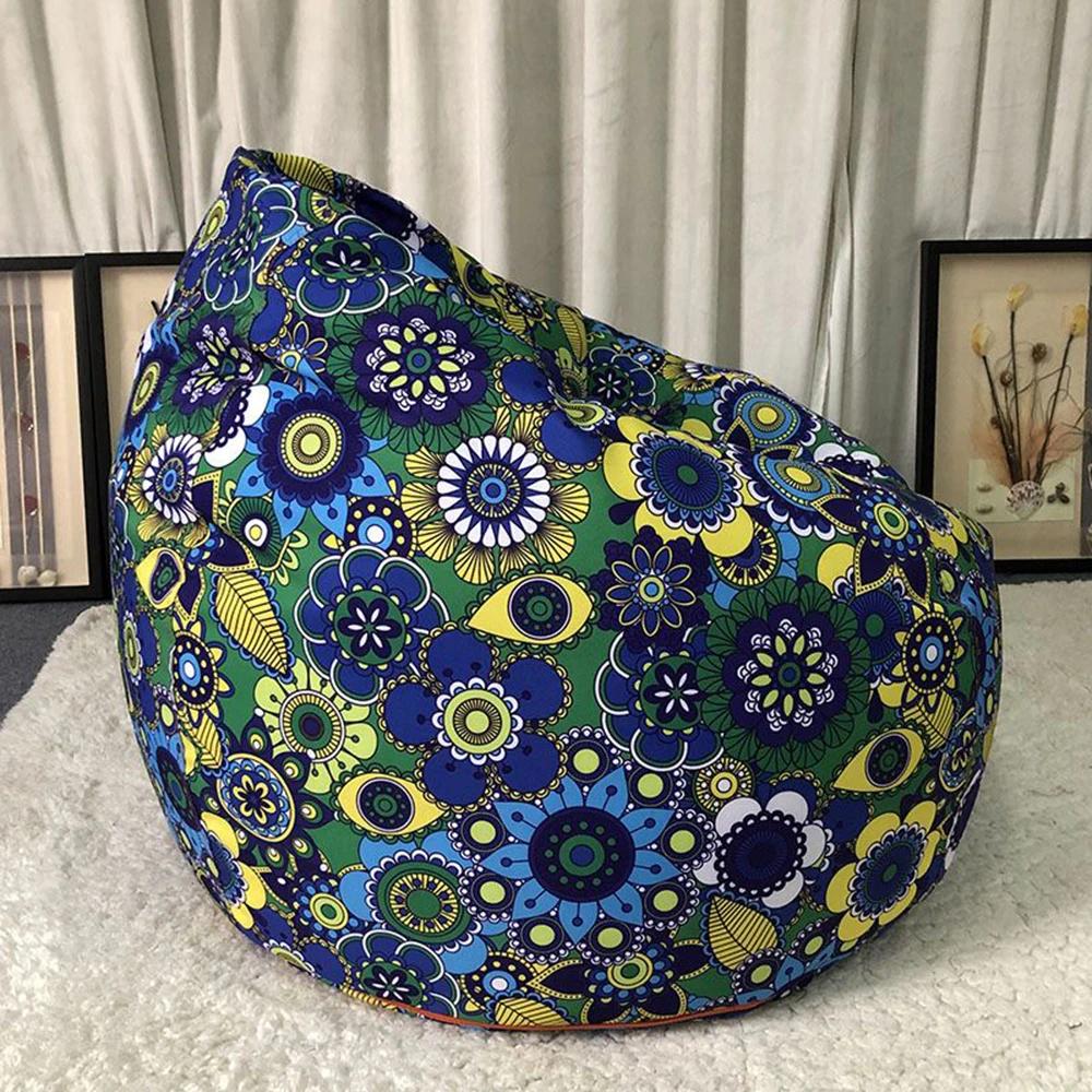 Outdoor Color Printed Inner Coat Does Not Contain Particles Waterproof Simple Leisure Bean Bag Lazy Sofa Chair Expression City