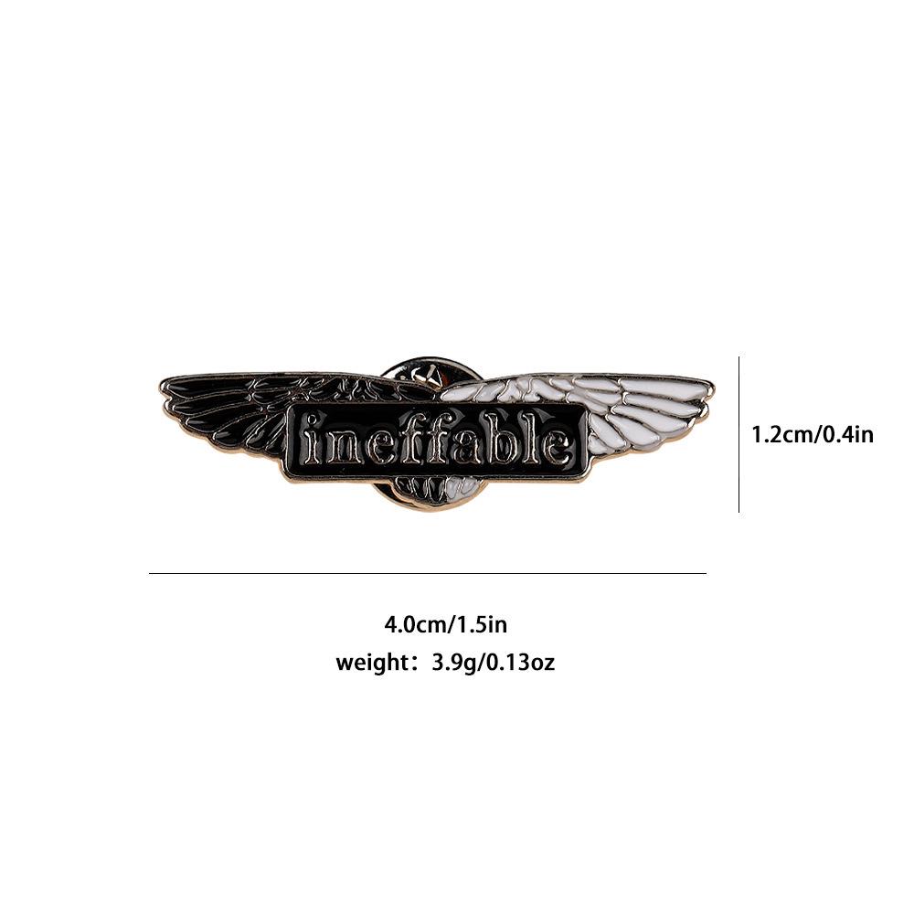Greek Mythology Angel & Devil Brooch - Fallen Angel Satan Metal Badge