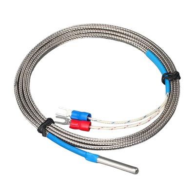 1/2/3/4/5m K-Typ Thermoelement Edelstahl Temperatursensoren Thermoelement Geflochtenes Kabel 30x4mm Thermoelement Sonde