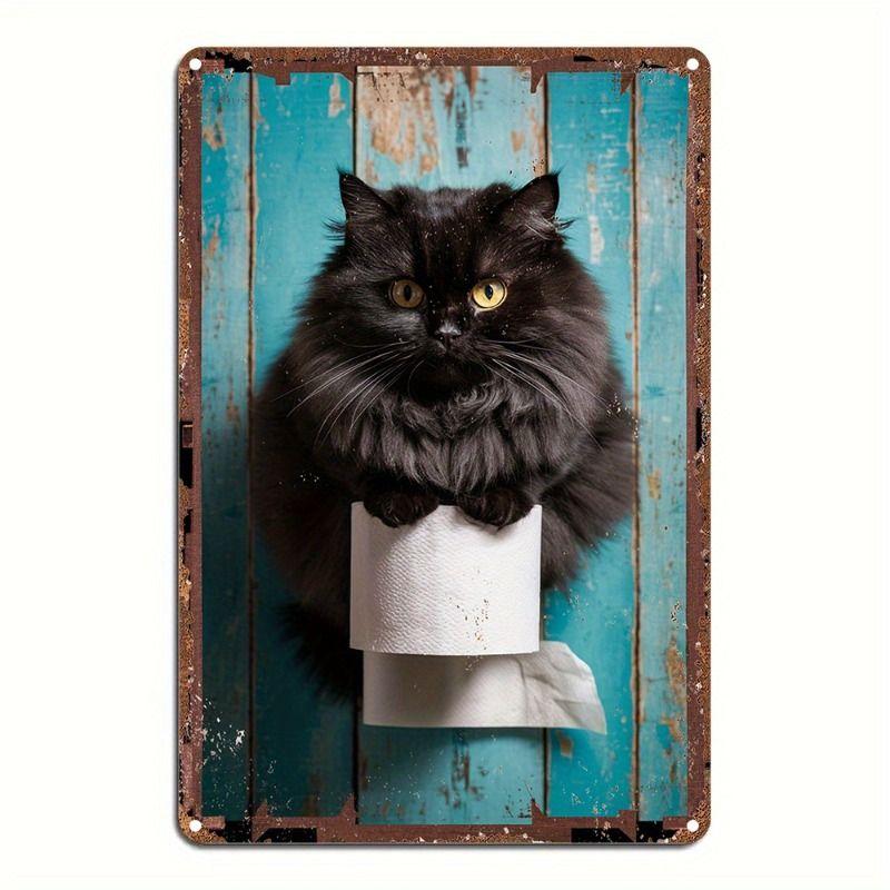 Vintage Style Metal Tin Sign Cute Cats Dogs for Cafe Interior