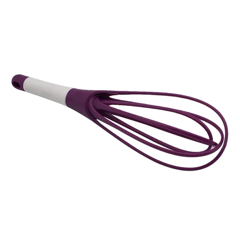 Mini Plastic Kitchen Egg Whisk, Multifunctional Rotary Manual Egg Beater Mixer, Egg Agitator, Silicone Eco - Friendly