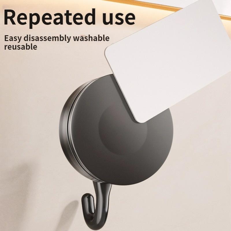 No Need To Drill Suction Cup Door Rear Hook Strong Load-bearing, Kitchen Bathroom Adhesive Hook, Key Hook, Kitchen Hook