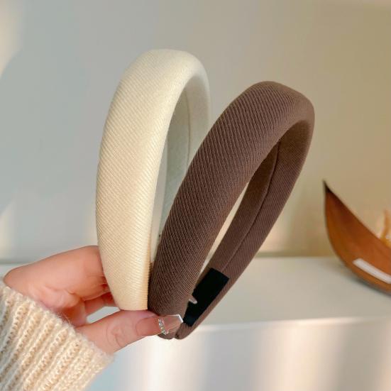 Women Headband Thick Sponge Filling Natural Face Shaping Headband Comfortable High Cranium Head Band Autumn Winter Hair