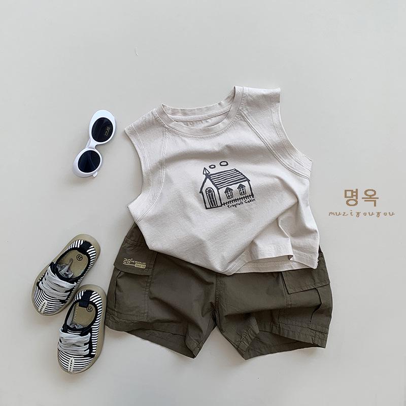 Korean-Style Lightweight Children's Workwear Shorts - Versatile Summer 2025 Five-Point Pants for Boys and Girls