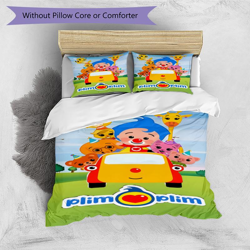 3pcs Duvet Cover Set (1*Duvet Cover + 2*Pillowcase, Without Core), Plim Plim Print Bedding Set, Bedroom Decor, All‑Season, Gift