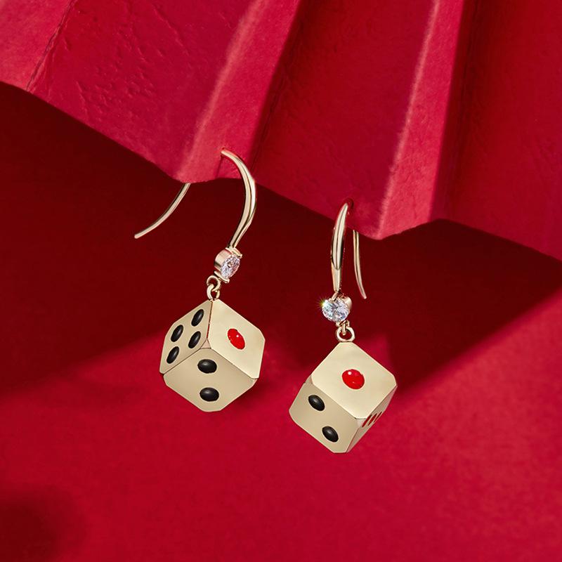 Chinese Red Series Festive Earrings: Retro National Style for New Year & Christmas Gifts
