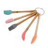 5Pcs Baking Tool Set Brush Spatula Cutter Spoon Scraper Nontoxic Durable Waterproof Bamboo Handle Kitchen Tool Set