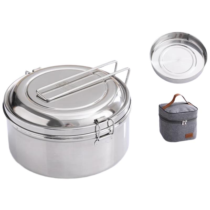 Fango 304 Stainless Steel Round Lunch Box Set