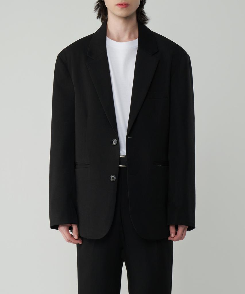 Untapped Studio [Set Up] Semi-Wide Pants & Oversized Suit Set 2 Colors
