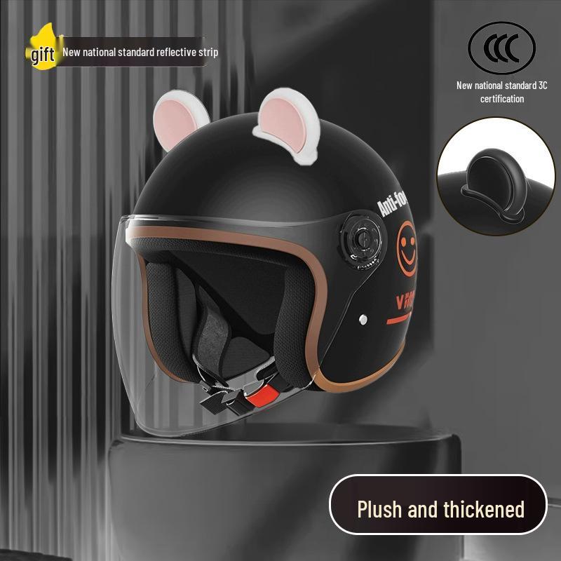 Women's Unisex Winter Warm Half Helmet for Electric Scooter/Motorcycle with Free Shipping