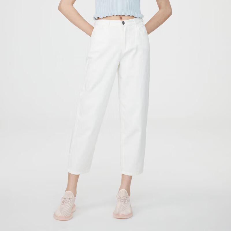 VITABERRY Women's Casual Paper Bag Cropped Denim Jeans