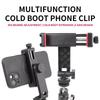 KY18 DSLR Camera Phone Holder Live Streaming Photography Cold Shoe Mount Rotating Cellphone Clamp