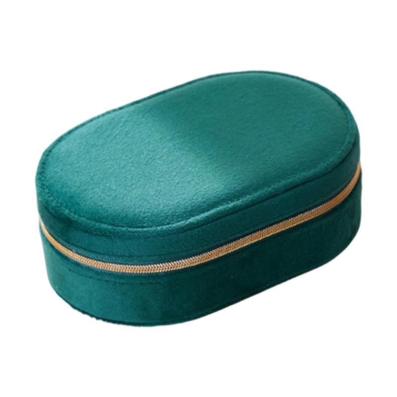 Soft Flannel Jewelry Case With Compartments Portable Designs For Home Travel Use