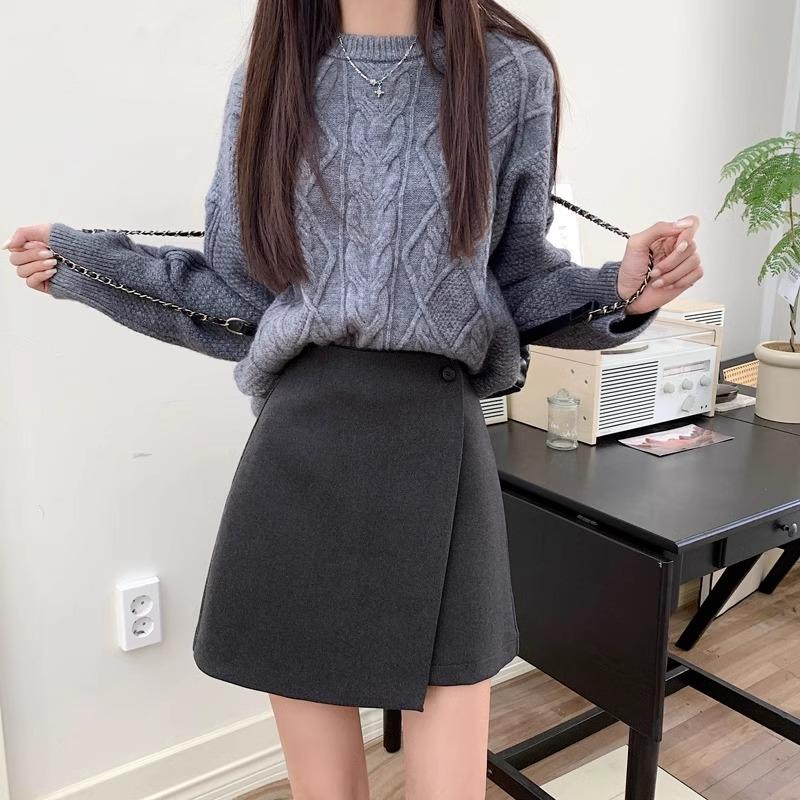 2025 High Waist A-Line Professional Casual Irregular Short Skirt