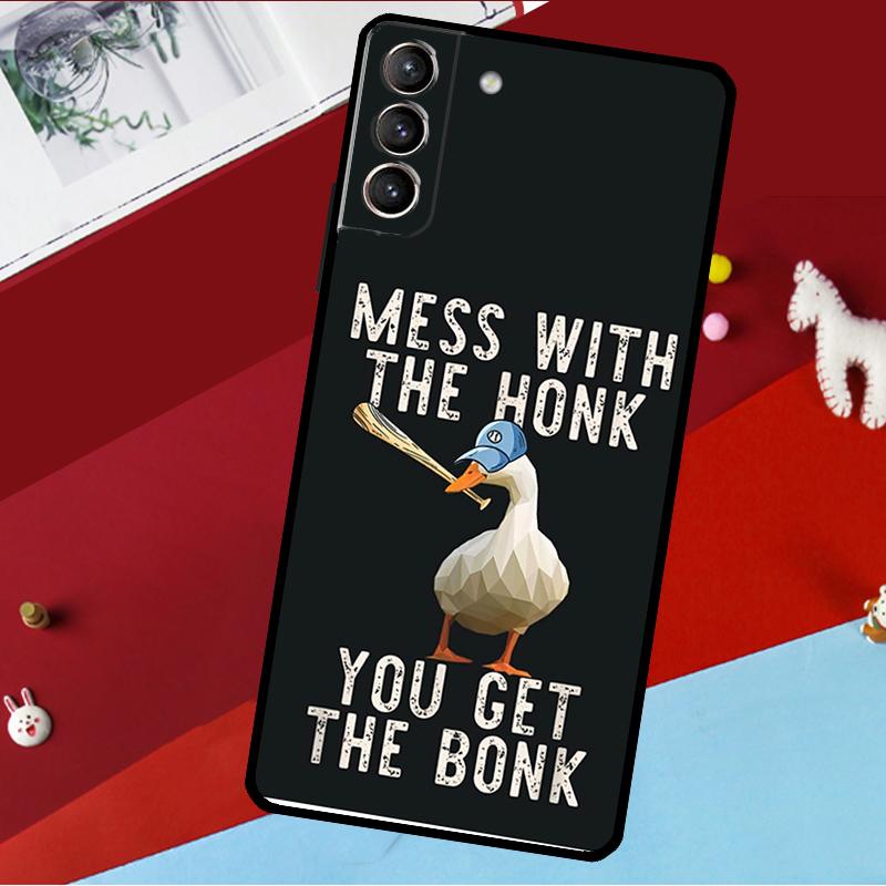 Ente Gans Quak Bonk Lustiges Meme Hülle Für Samsung Galaxy S25 S24 S22 S23 Ultra Plus S20 S21 FE S9 S10 S24 FE Handyhülle