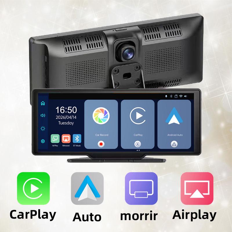 

10.26 Экран CarPlay DVR: 4K Фронтальная, 1080P Задняя, Видеорегистратор с ночным видением
