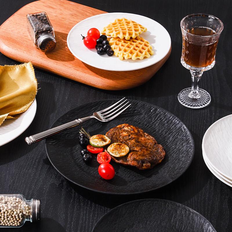 ZISIZ Stone Pattern Round Dinner Plate