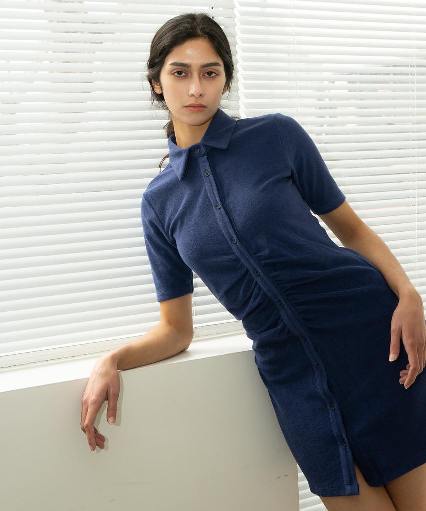Probo Terry Shirt Dress / Navy