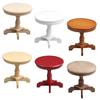 1:12 Dollhouse Miniature Round Coffee Table - Rosewood & Natural Wood Colors