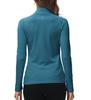 YIRUIYA Golf and Tennis Long Sleeve UV Trekking Women's Wear, Half-Zip Shirt, Top, Stretch, Moisture-Wicking, Quick-Drying, Protection, Innerwear,