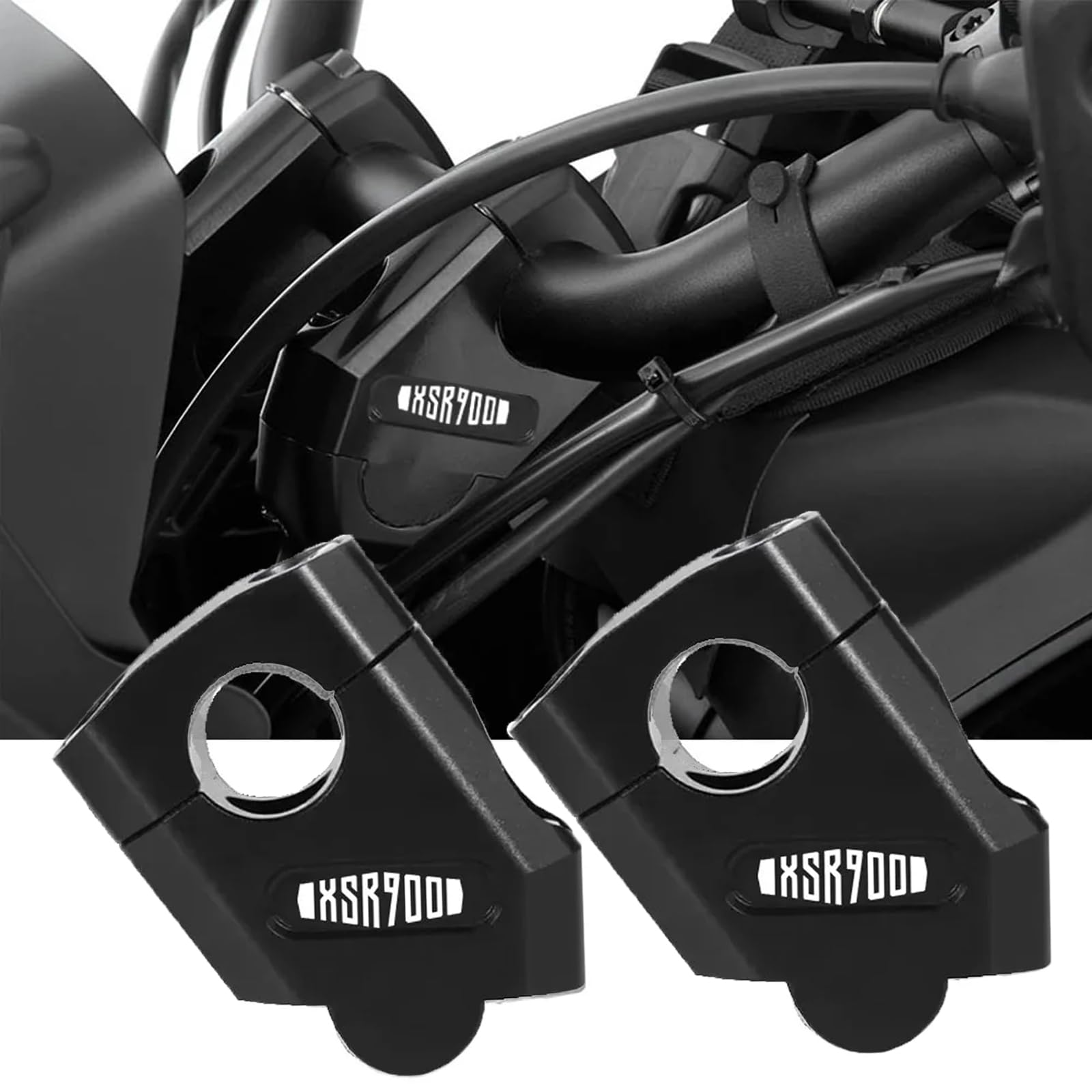

FOR XSR900 GP xsr900gp 2024 Motorcycle Handlebar Riser Clamp CNC High Density Aluminum Alloy чёрный