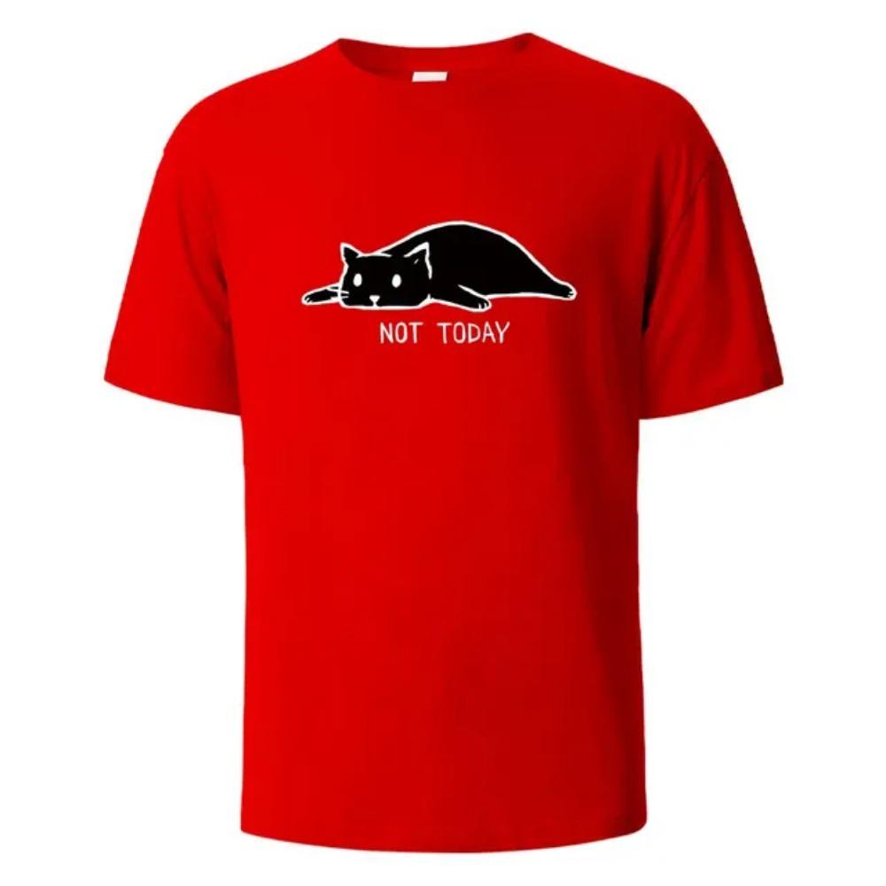 Not Today Funny 3D Printed T-shirts For Men Summer Breathable Comfortable Tops Short-Sleeved O-neck Basic Men Clothing