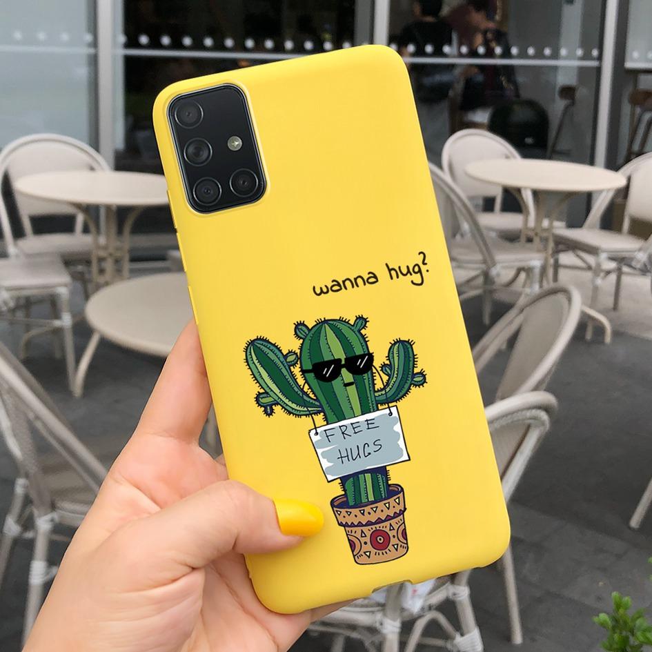 A51 A71 Case For Samsung Galaxy A51 4G Soft Touch Silicon Cover Shockproof Bumper Back Protector Bag for Samsung A 51 A 71 Coque