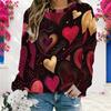 Womens Plus Size Crew Neck Long Sleeve Pullover Loose Soft Casual Leisure Street Daily Sweatshirt